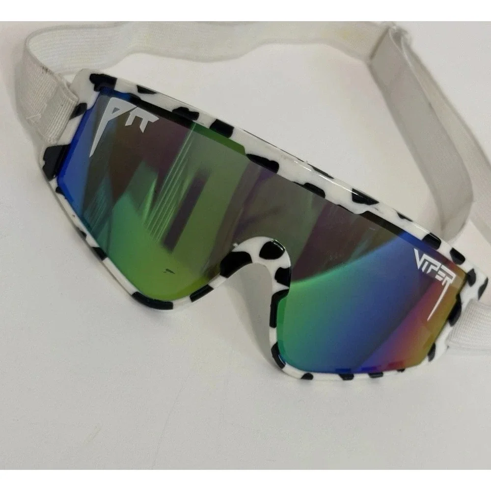 Pit Viper The Baby Vipes Sunglasses Cowabunga Green Lens White Adjustable Strap